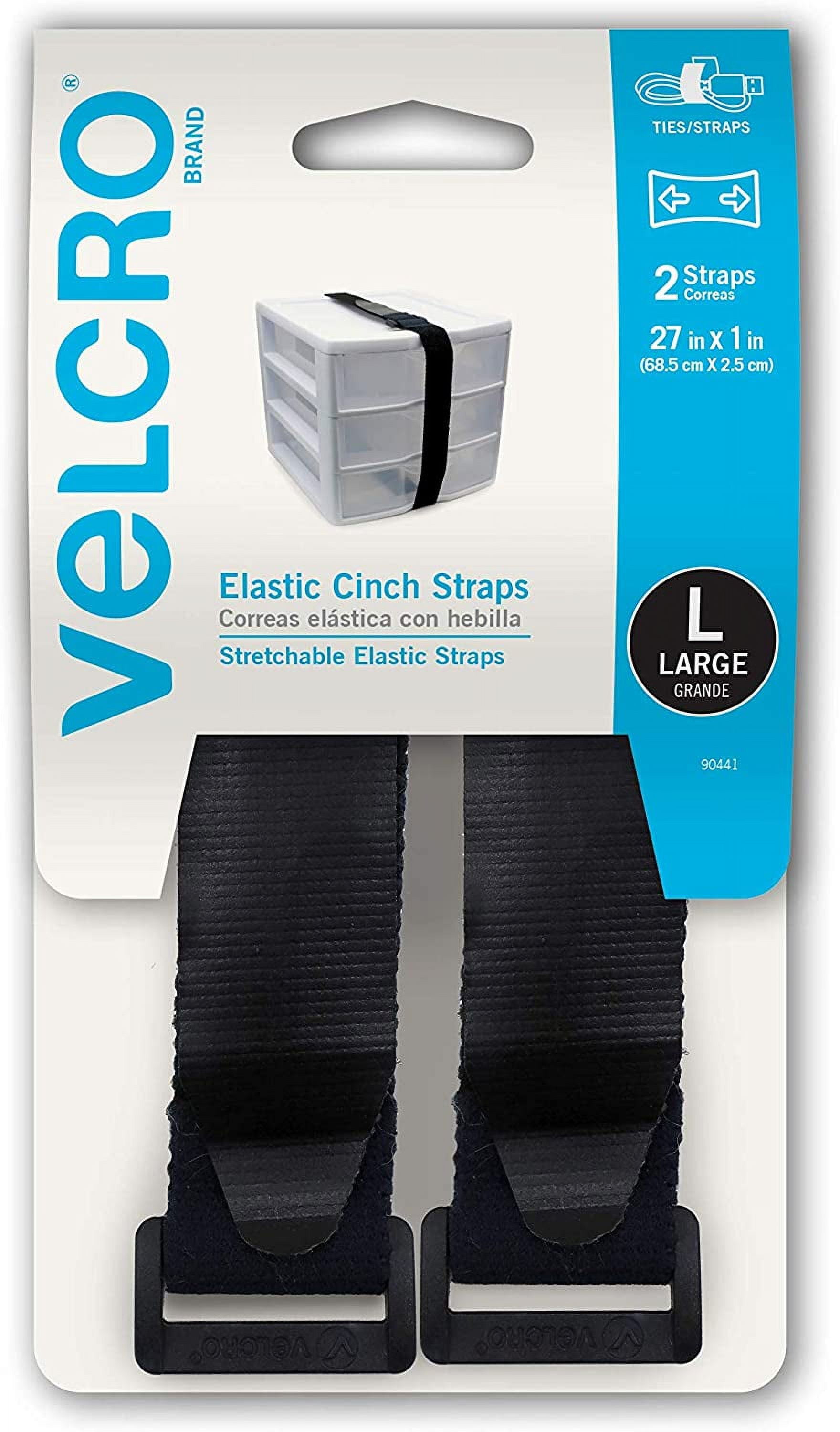 VELCRO Brand All Purpose Cinch Strap 27x1 Black 2 Ct 
