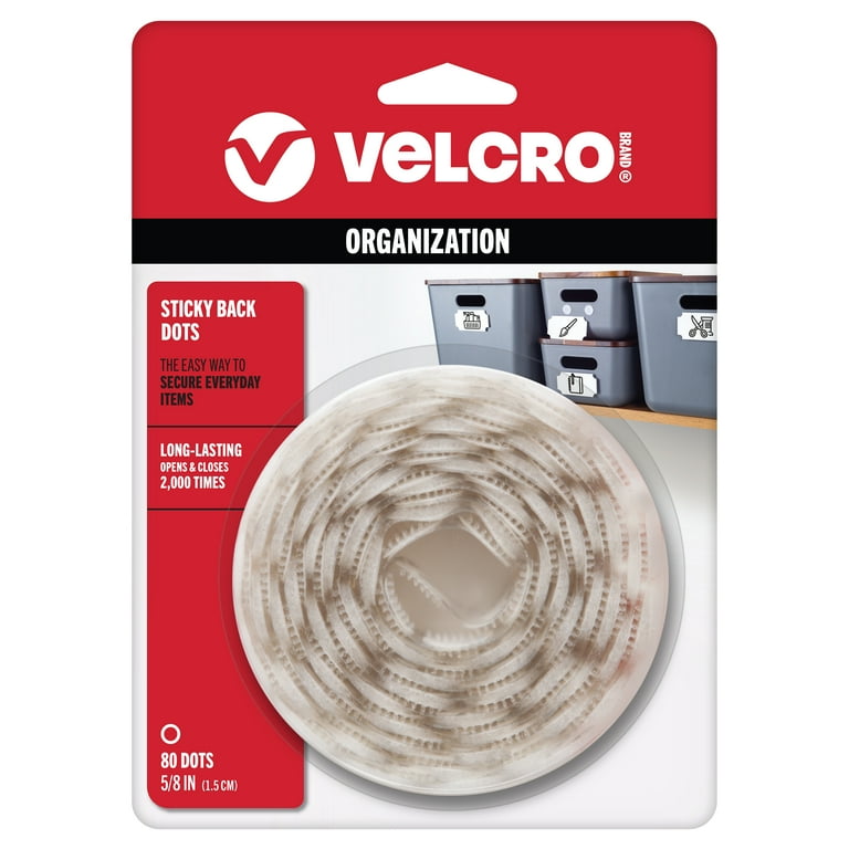 VELCRO Brand Sticky Back 5 8in Circles White 80 ct Walmart