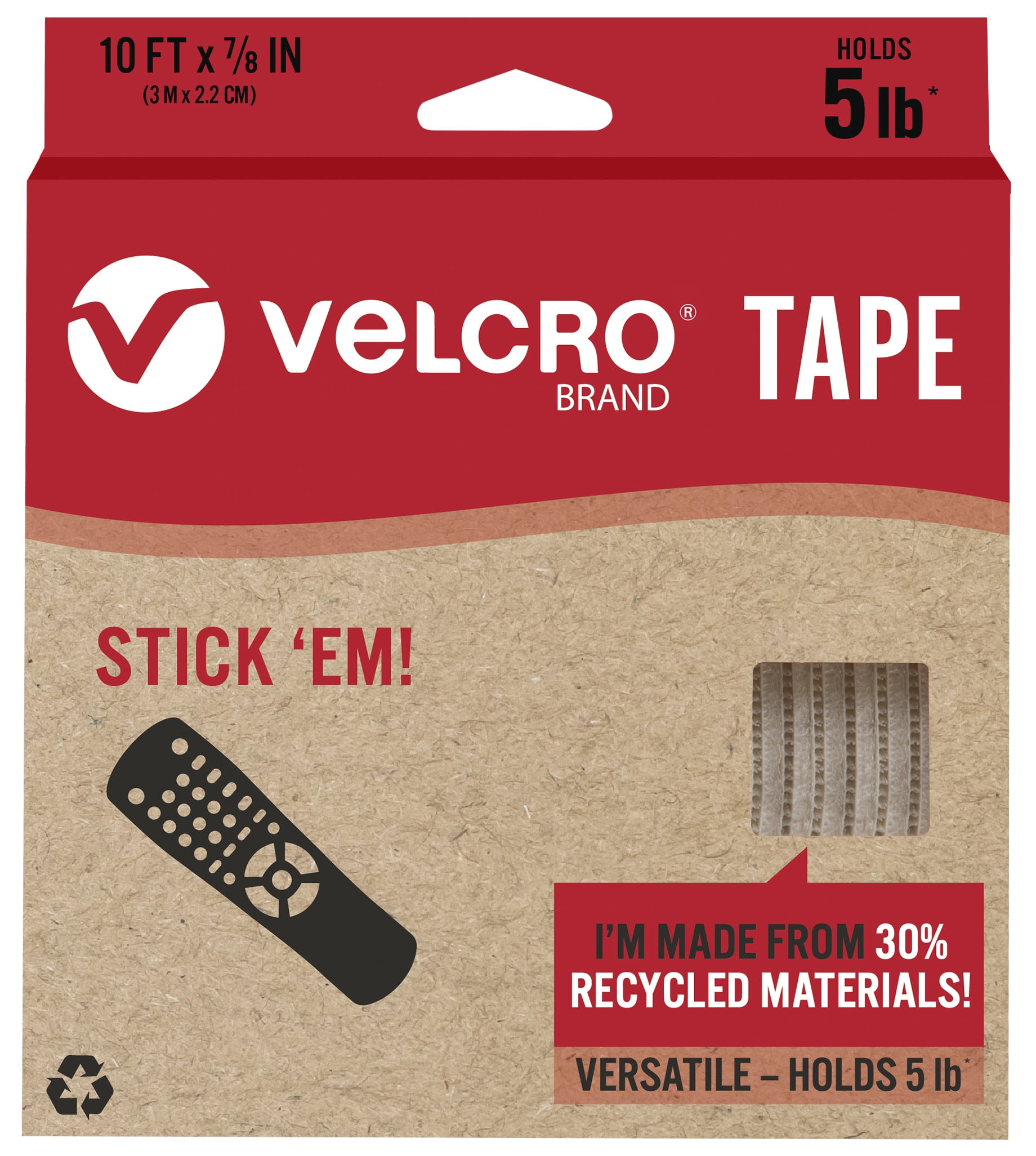 VELCRO 20 ft. x 1-1/2 in. Industrial Strength Tape in White VEL
