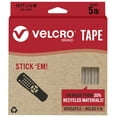 thumbnail image 1 of VELCRO Brand ECO Collection Stick'em Adhesive Tape 10ft x 7/8in, Cut Strips to Length, Sustainable 30% Recycled Material, White, 1 of 8