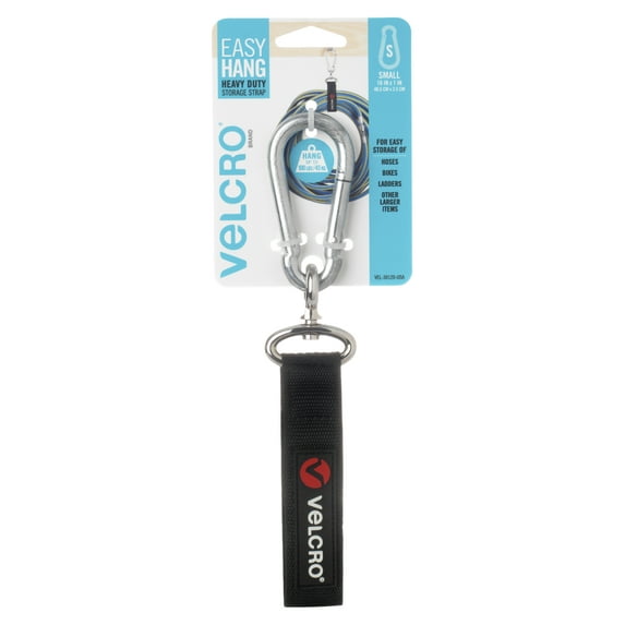 VELCRO Brand EASY HANG™ Storage Strap - Small Strap 16in x 1in 100 lbs Black