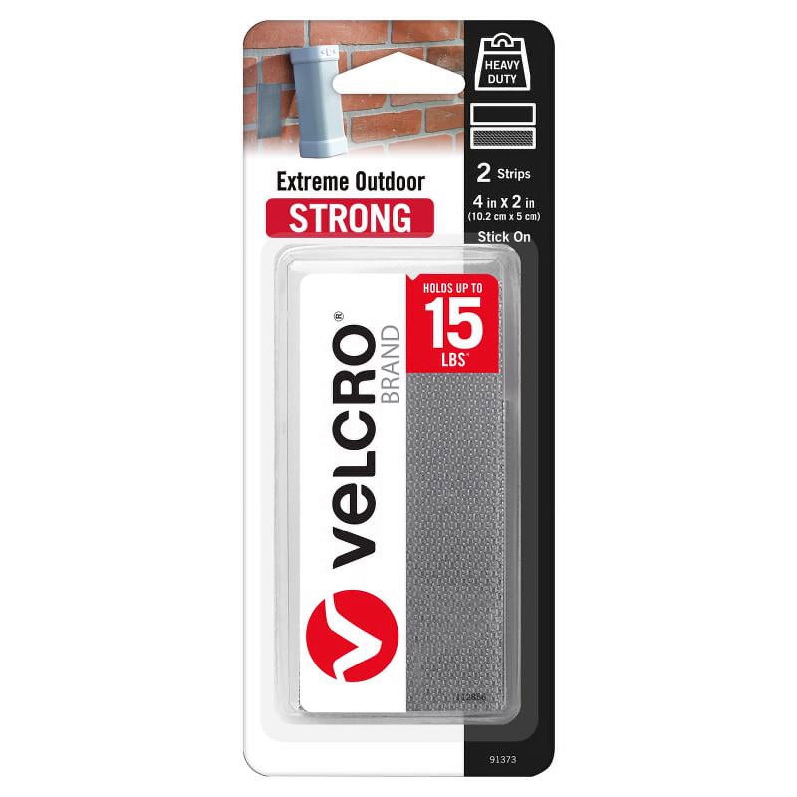 VELCRO Brand Industrial Strength Strips | Superior Holding Power on Smooth  Surfaces, Black 4 x 2, 3 Pack (90977)