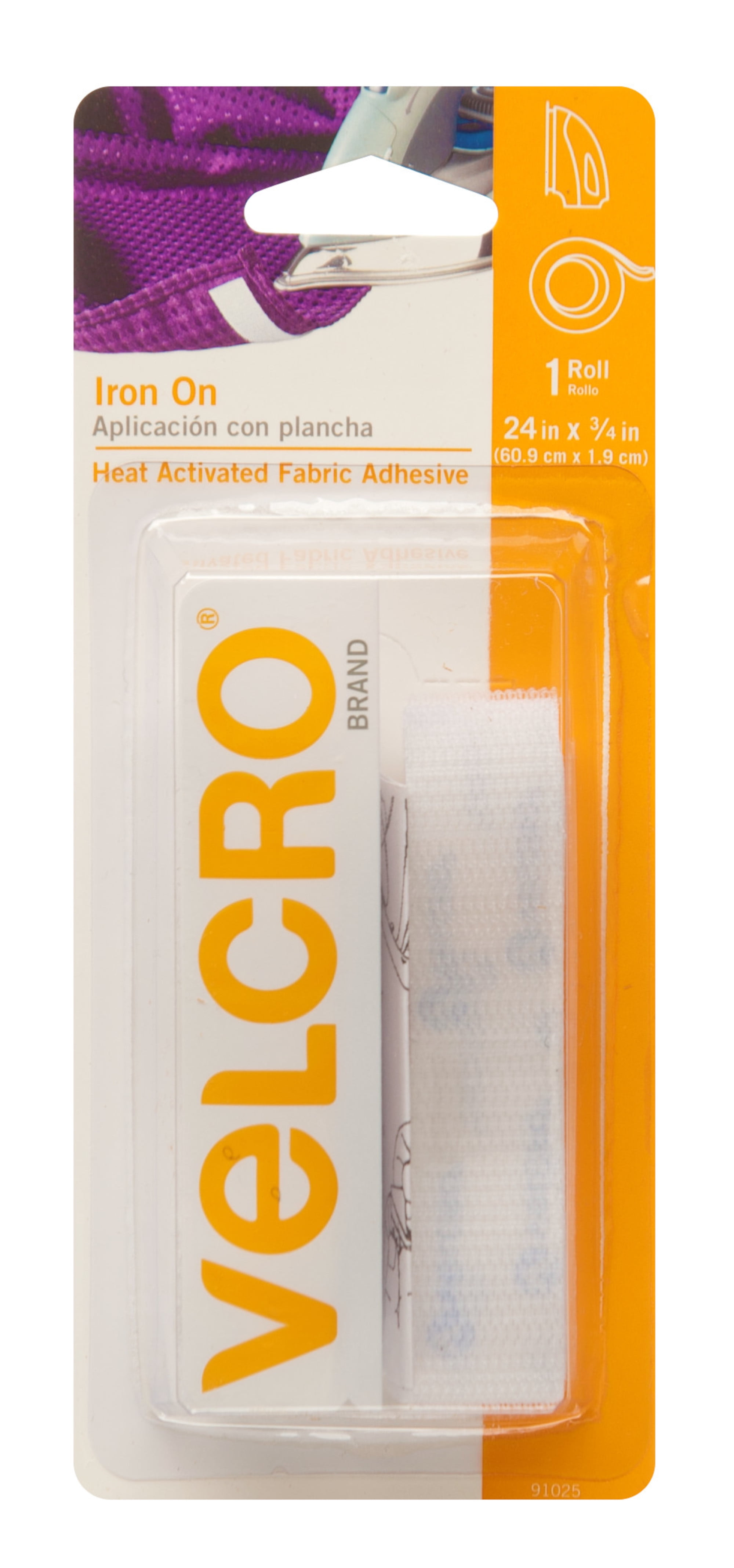 Velcro Brand Iron on Tape 3/4x 24 White