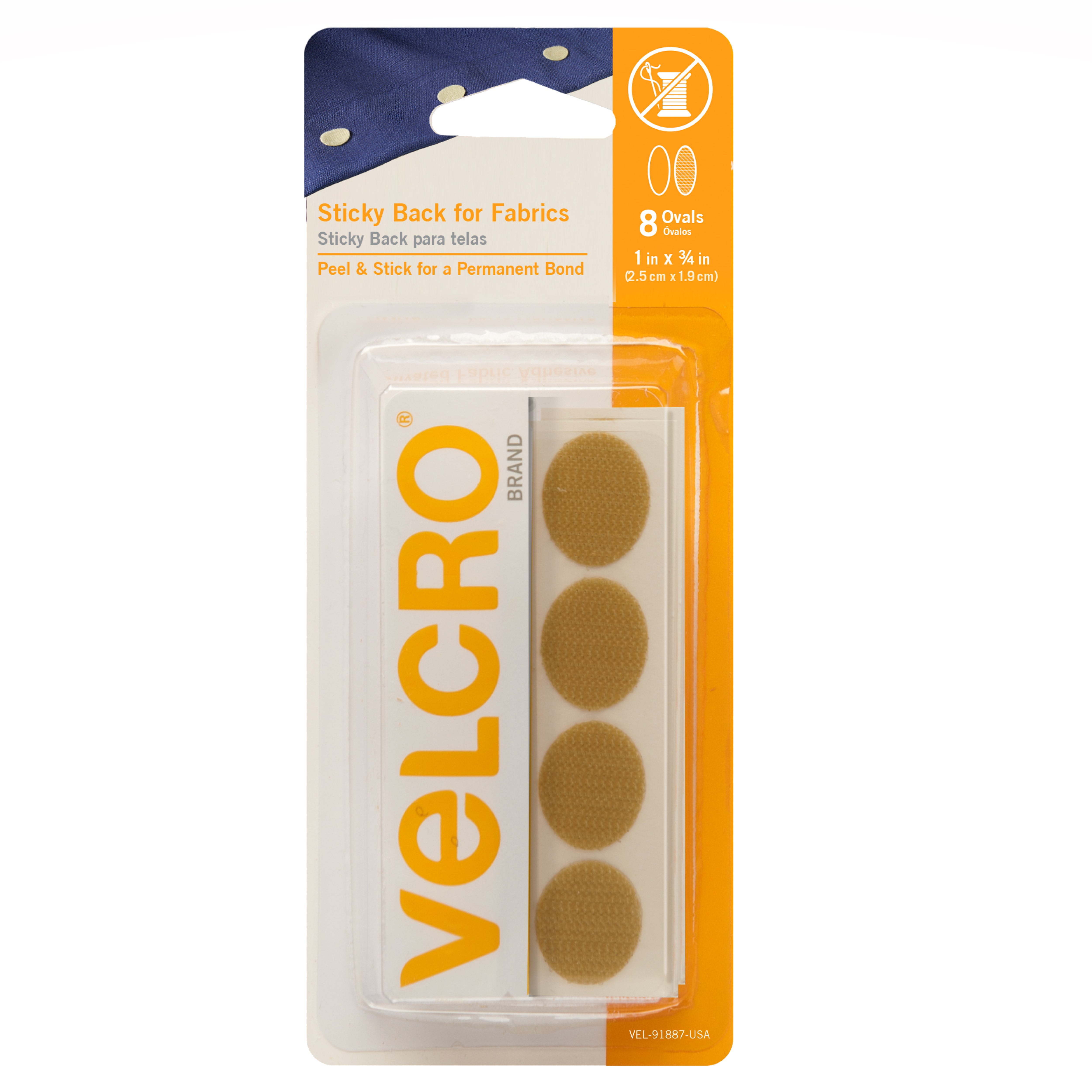 VELCRO Brand For Fabrics | Sew On Fabric Tape for Alterations and Hemming |  No Ironing or Gluing | Ideal Substitute for Snaps and Buttons | 24in x