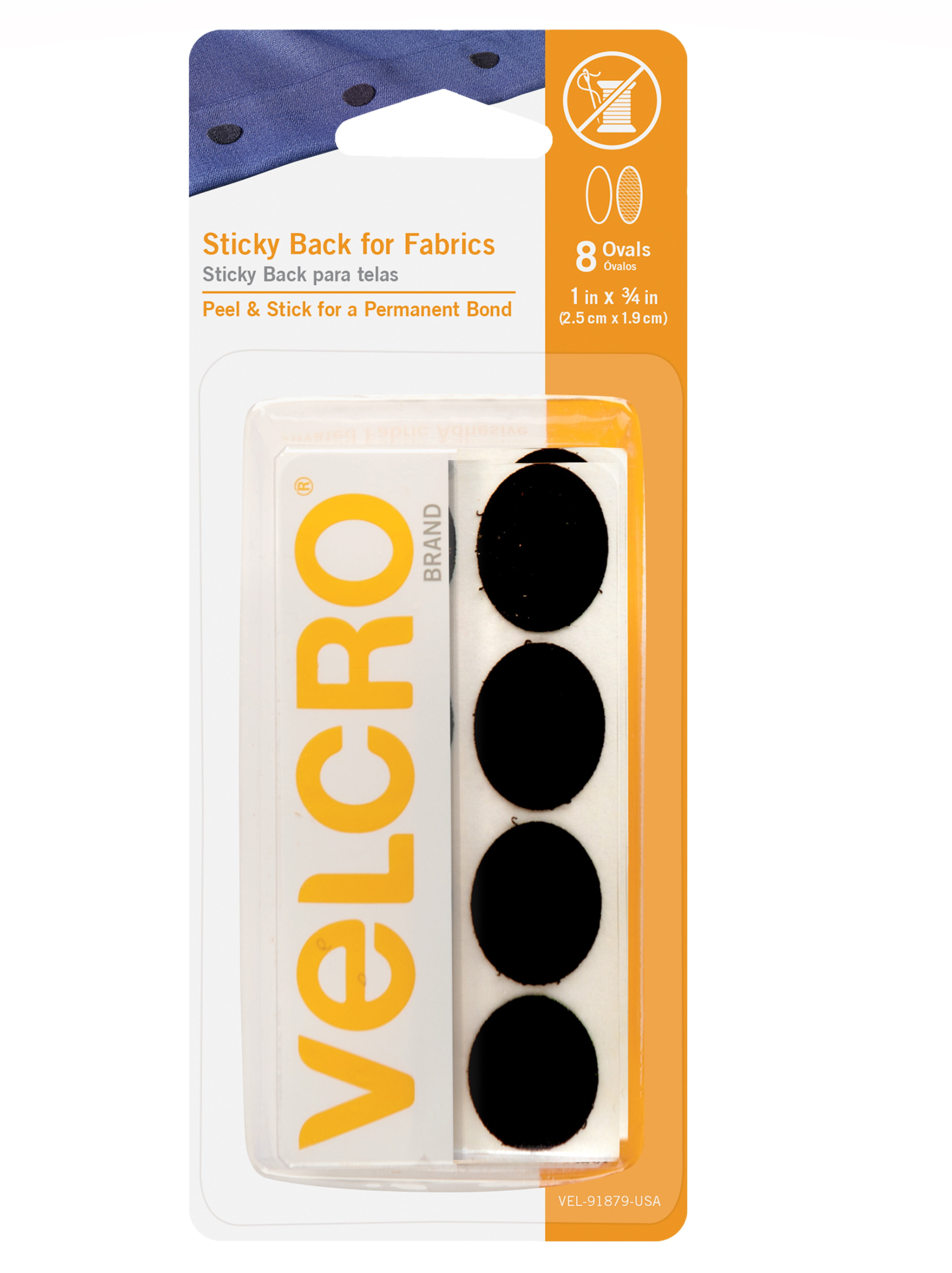 VELCRO Brand For Fabrics Sew On Fabric Tape for Alterations, No Ironing  36in x 2in Roll White