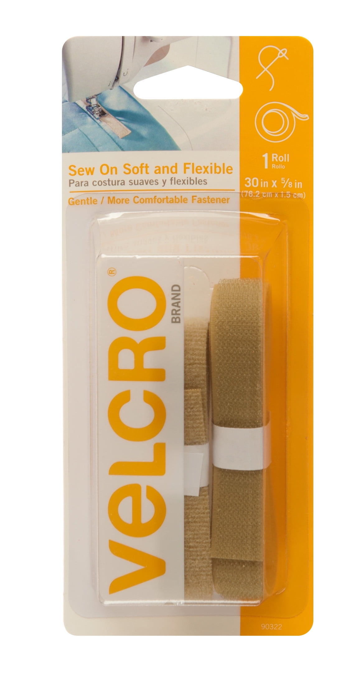 VELCRO Brand For Fabrics, Sew On Fabric Tape for Alterations  and Hemming, No Ironing or Gluing, Ideal Substitute for Snaps and Buttons