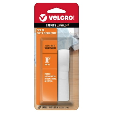 VELCRO Brand Sew On Soft and Flexible 30in x 5/8in Roll White