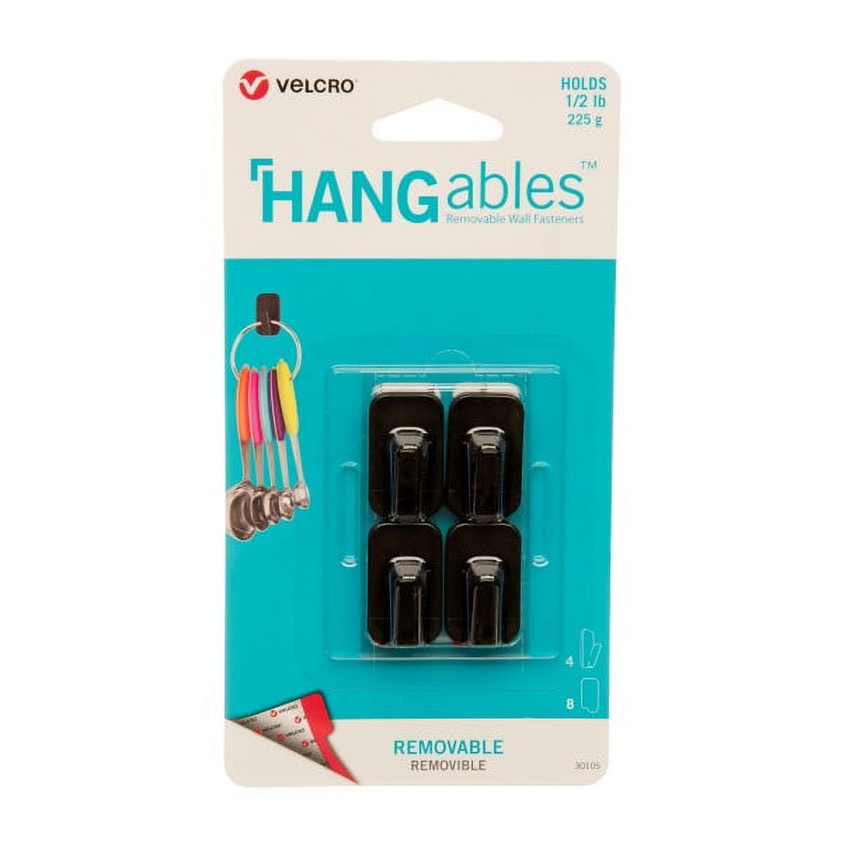 VELCRO Brand HANGables Permanent Adhesive Hooks | Plastic Hanging Hook for  Rough and Smooth Surfaces | Indoor and Outdoor Fasteners for Lightweight