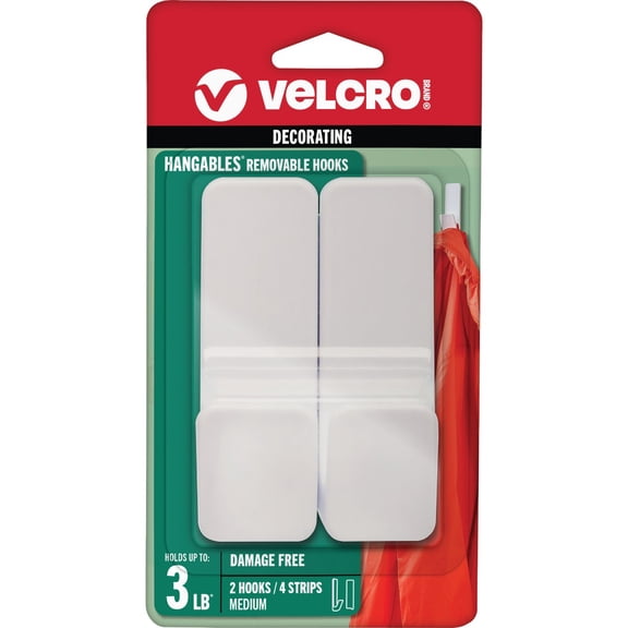 VELCRO Brand Hangables Adhesive Backing Hook & Loop Hook - Pack of 2