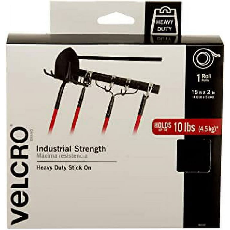 Look @VELCRO Heavy Duty Tape Adhesive 15 Ft x 2 Inches Holds 10 lbs  Industrial Strength Roll Strong 
