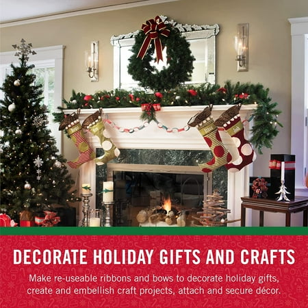 VELCRO Brand Seasonal Garland Ties 30ft Green