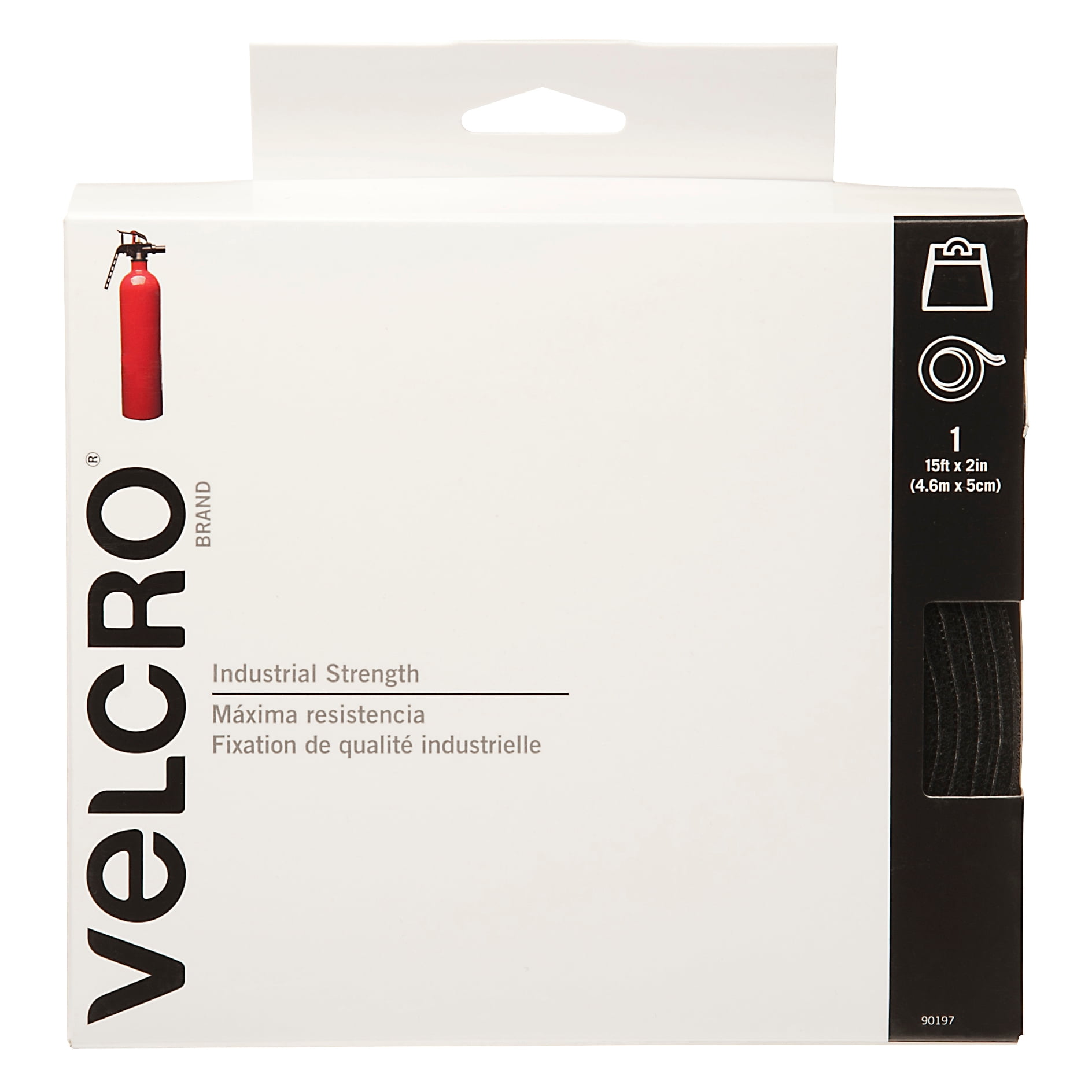 VELCRO Brand Hook and Loop Industrial Strength Tape Roll, 15 Feet