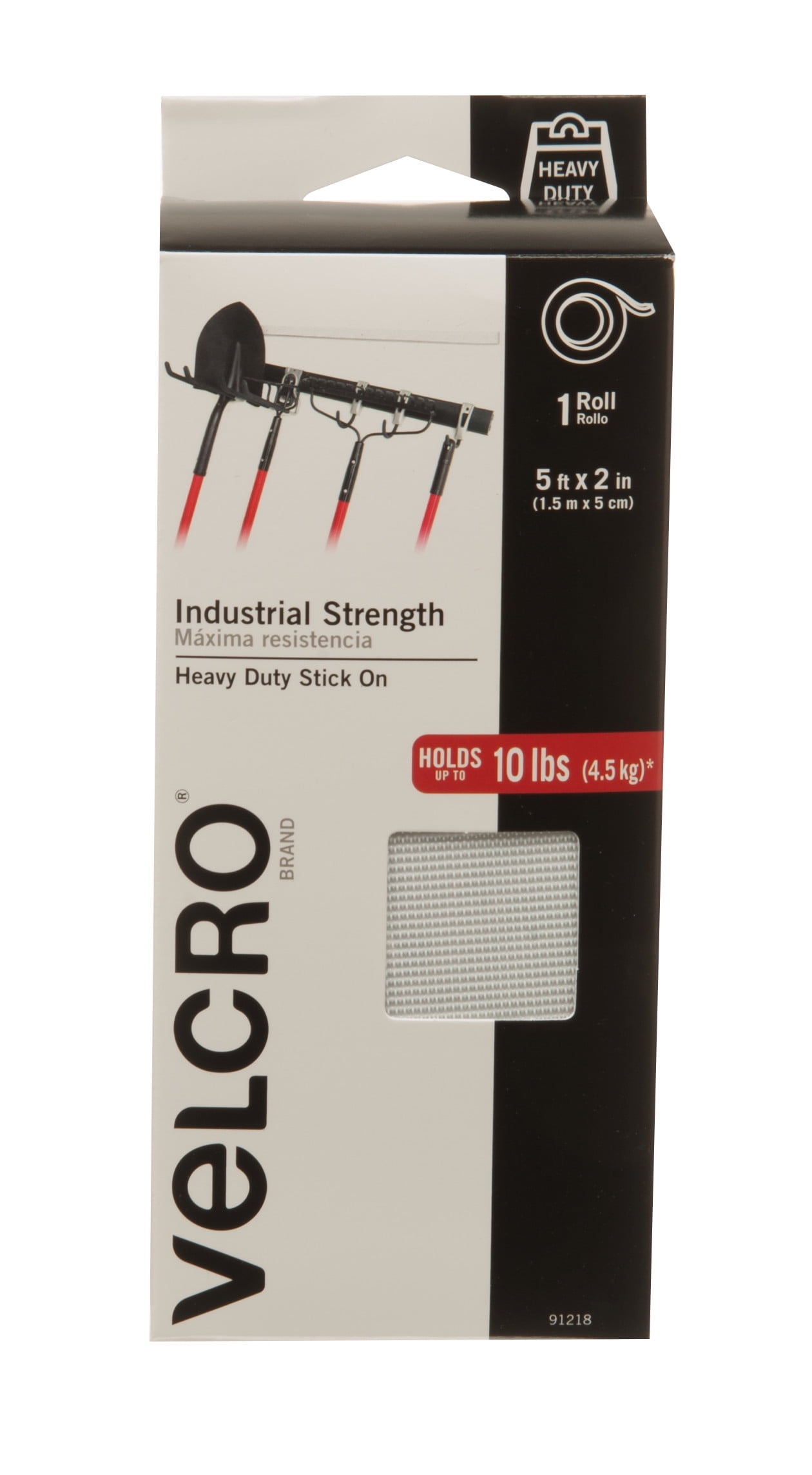 VELCRO Brand Strength, Indoor & Outdoor Use, Superior Holding Power on Smooth 5' 2" Roll (91218) - Walmart.com
