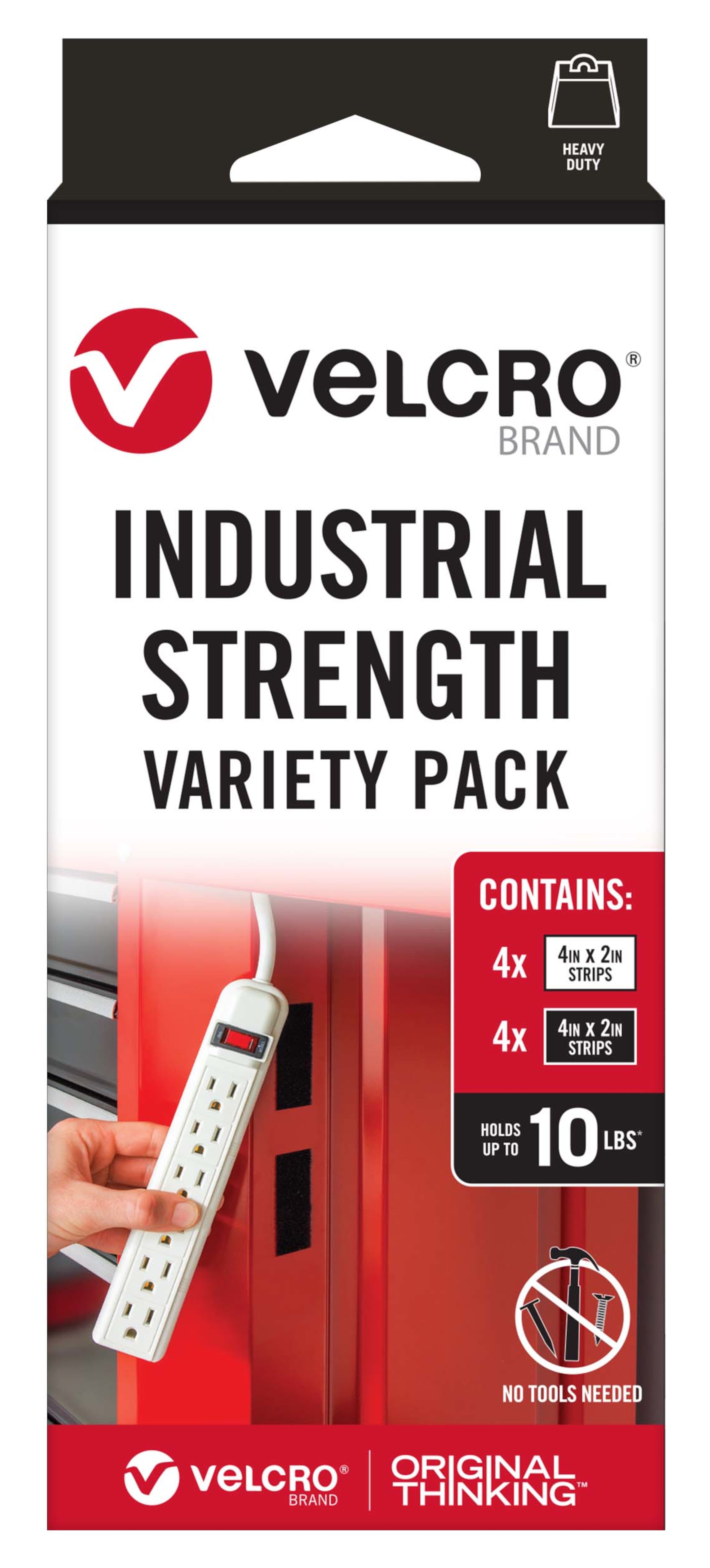 VELCRO 90209 Industrial Strength Strips, Black - 4 Pack for sale online