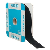 VELCRO Brand ONE-WRAP Double Sided Roll | 45 Ft x 1-1/2 In | Cut to Length Straps Heavy Duty | Bundling Ties Fasten to Themselves for Secure Hold, Black (91881)