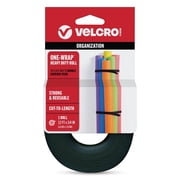 VELCRO Brand ONE-WRAP  Heavy Duty Roll   Reusable Fasteners for Keeping Cords and Cables Tidy   Cut-to-Length Roll, 12ft x 3/4in, Black