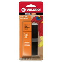 VELCRO Brand SLEEK & THIN™ - Stick on Wide Hook & Loop Fastener for Fabrics | 6in x 4in size, Black | Soft on Skin | Adhesive Back No Sewing Needed (VEL-30096-USA)