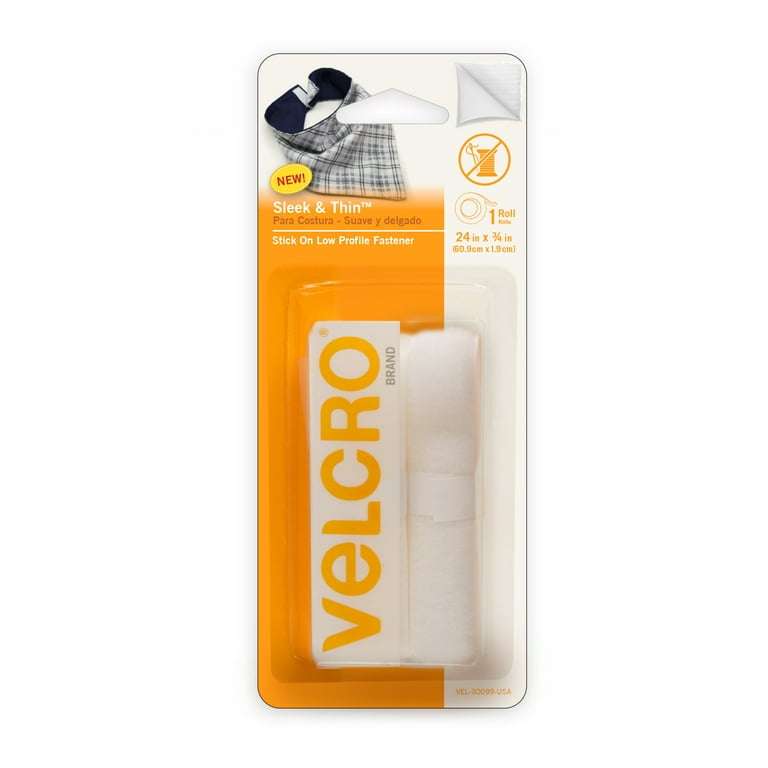  VELCRO Brand - Thin Fasteners - Premated - Ovals, 40 Sets -  White : Craft Interlocking Tape : Office Products
