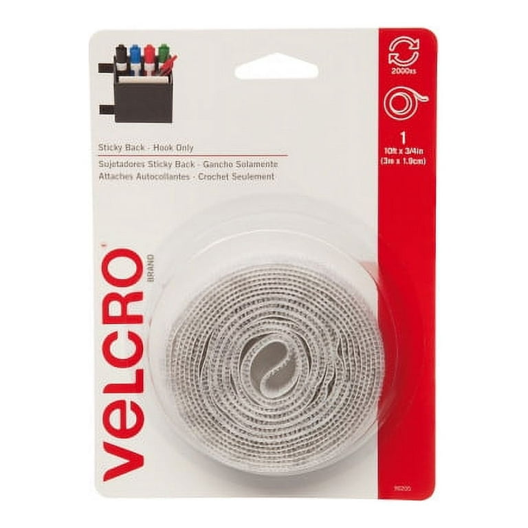 VELCRO® Sticky Back™ Roll, 18 x 3/4 Tape - Black, 6 Rolls