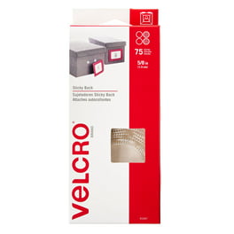 VELCRO Brand STICKY BACK Fasteners Coins 58 White Pack Of 75