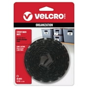 VELCRO Brand Sticky Back Hook and Loop Fasteners | Perfect for Home or Office | 5/8in Coins | Pack of 80 | Black