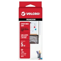 VELCRO Brand Sticky Back Roll | Classroom and Office Organization | White 6ft x 3/4" Roll of Tape