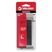 VELCRO Brand Sticky Back Strips with Adhesive | 4 Count | Black 3 1/2 x 3/4 In | Hook and Loop Fasteners for Home Organization, Classroom or Office