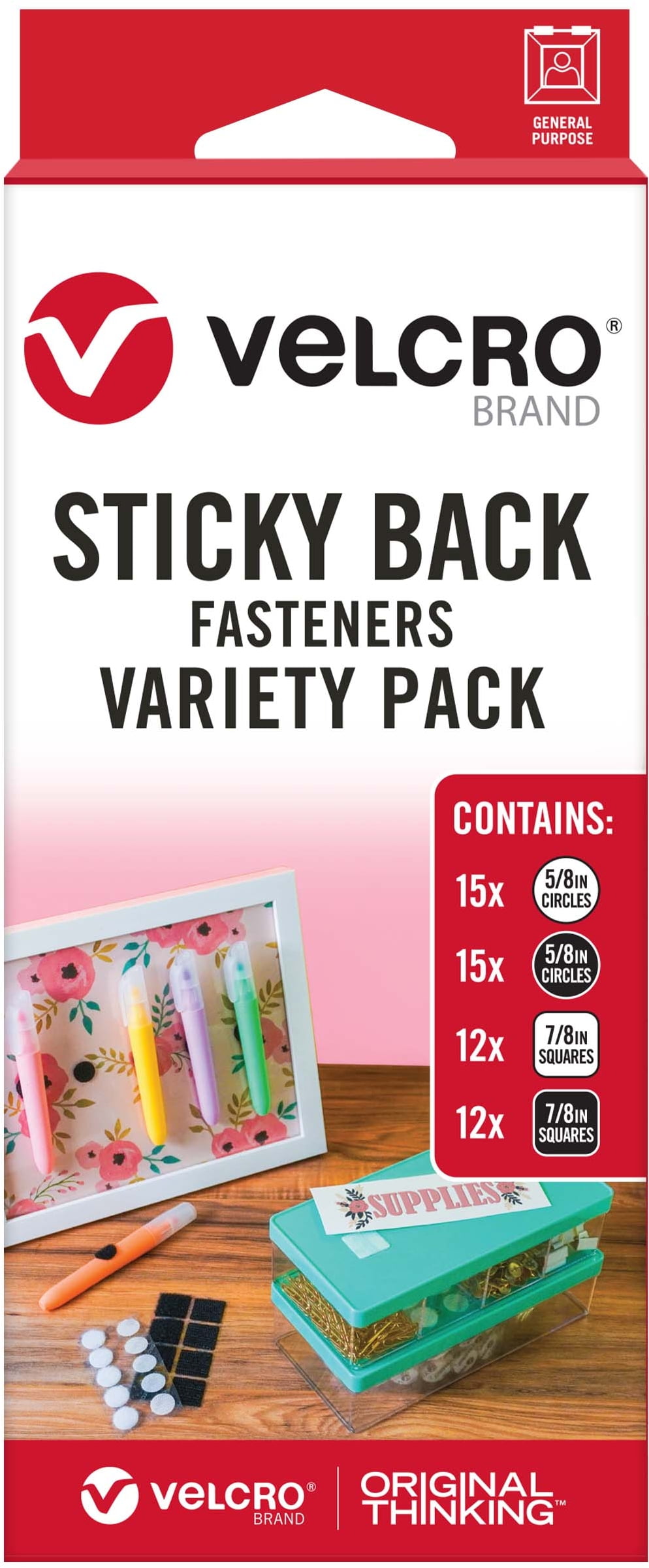 Velcro Sticky Back Variety Pack - 1 Each