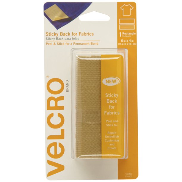 VELCRO® Brand Sticky Back for Fabrics 6in x 4in Roll, Beige