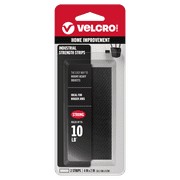 VELCRO Brand Industrial Strength, Indoor & Outdoor Use, Superior Holding Power on Smooth Surfaces, Black, 4 x 2, Strips