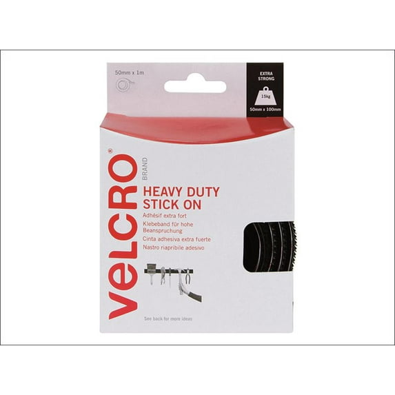 VELCRO Brand - VELCRO® Brand Heavy-Duty Stick On Tape 50mm x 5m White