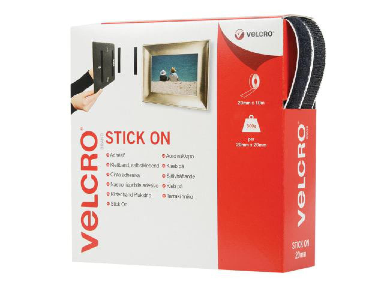 VELCRO Brand - VELCRO® Brand Stick On Tape 20mm x 10m Black