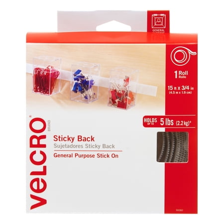 VELCRO® Brand Sticky Back 15ft x 3/4in Roll White