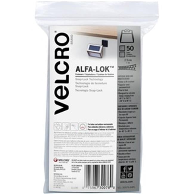 VELCRO&reg; Alfa-Lok Fasteners - 1" Length x 1" Width - 1 Pack