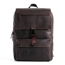 VELEZ Dark Brown Top Grain Leather Backpack For Men Mens Laptop Bag Travel Bags