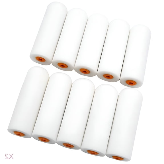 VELIMO 20 Pack Mini Foam Paint Roller, 10cm High Density Sponge Brush for Touch-Ups, Furniture & DIY Projects