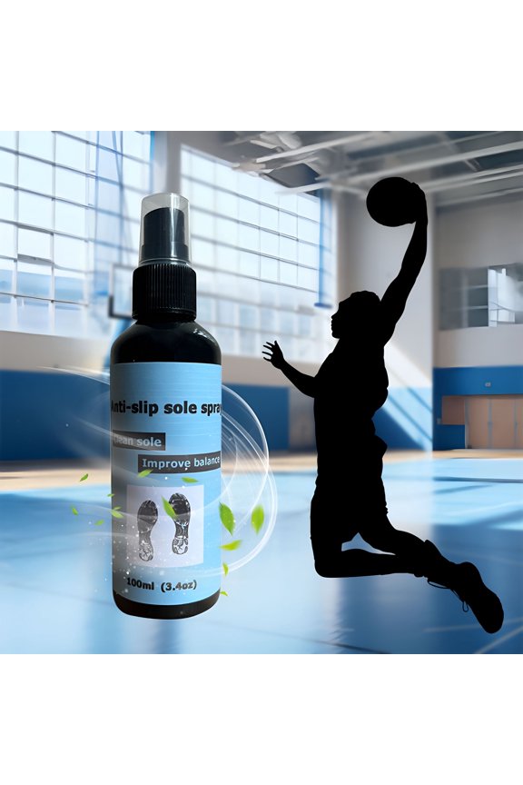 2026 New Basketball Shoe Grip Spray 100Ml,Enhances Sole Traction,Court Performance,Extends Sneaker Life,Anti-Slip Sole Solution,Black,Ideal for Athletic Enhancement