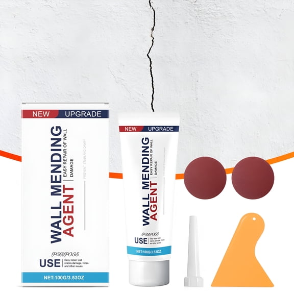 VELIMO 2026 New Drywall Repair Kit 1 Pack Wall Mending Agent Wall Spackle with Scraper Wall Hole Fill Quick and Easy Solution for Home,Office,Apartment,100Ml