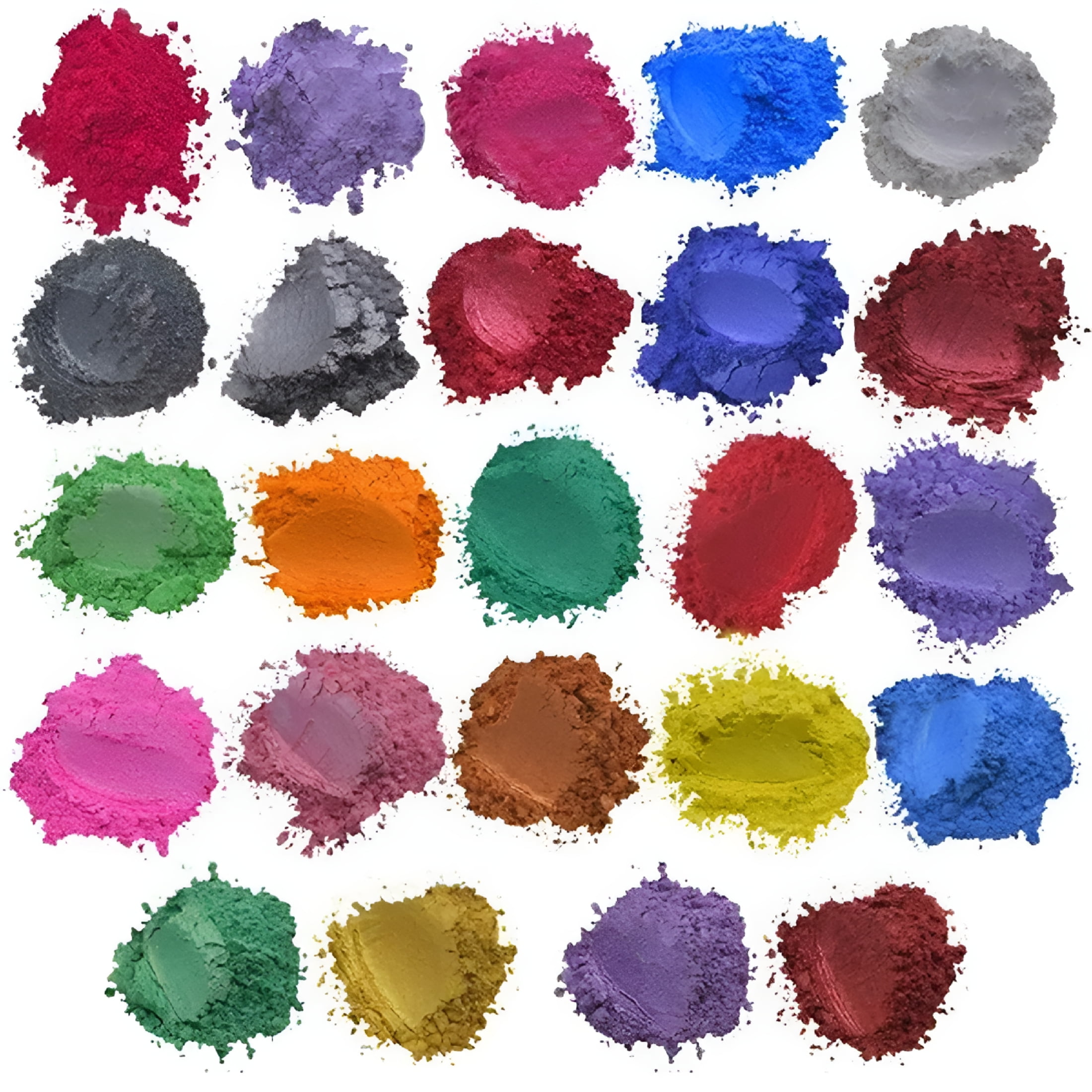 VELIMO 2026 New Mica Powder,24 Color Pigment,Natural Cosmetic Grade Shimmer Mica Powder for Epoxy Resin/Bath Bombs/Candle/Soap/Lip Gloss/Slime.Mica Powder for Skin(24 Bag)