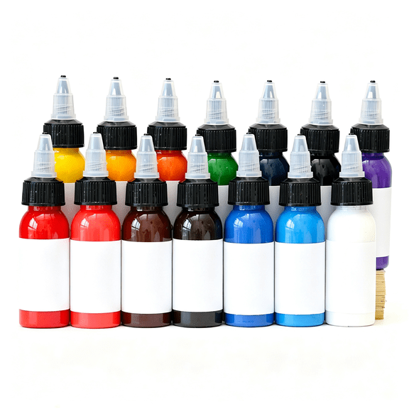 VELIMO 30ml Professional Tattoo Ink Pigments, Highly Saturated Body Safe Colors for Natural Permanent Makeup and Tattoo Machine Supplies