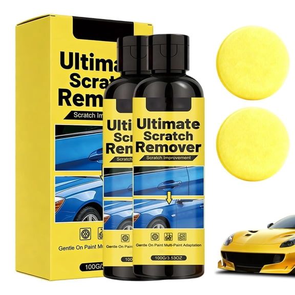 VELIMO Car Scratch Remover Kit with Sponge,2026 Car Scratchs Remover for Deep Scratches in 60 Seconds,Quick Fix Removal Paste for Repair Scratche and Restore Shine(2)