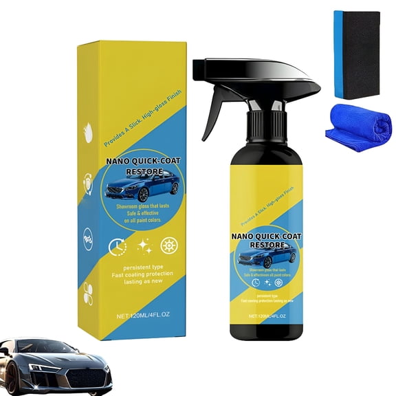 VELIMO Coating Spray,Advanced Automobile Quick-Acting Coating Agent with Dust,Multi-Functional Waterless Coatings Renewal Agent,for Cars,Motorcycles (1Pcs)