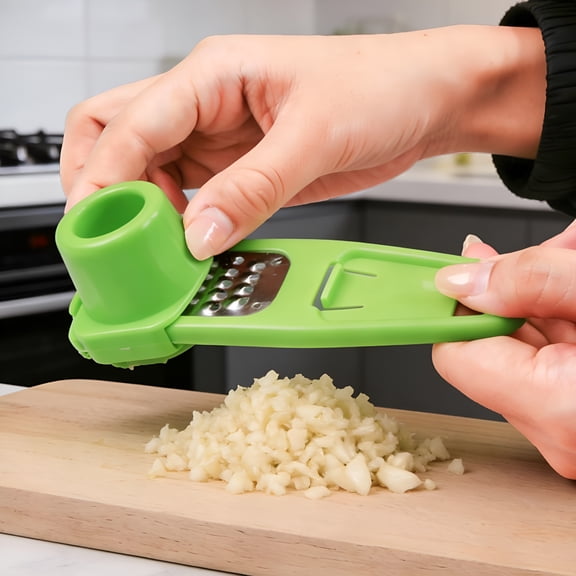 VELIMO Garlic Press,Premium Garlics Grinder,Rust Proof & Dishwasher Safe Professional Garlic Mincer Tool,Easy Squeeze,Easy Clean,Easy Kitchen Gadget for Effortless Smashing (Green)
