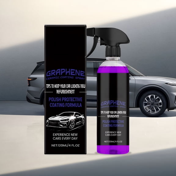 VELIMO Graphene Ceramic Coating Spray, 120ml Plastic Parts Crystal Plating, Mirror Gloss Automotive Detailing for Car, Truck, SUV, Motorcycle