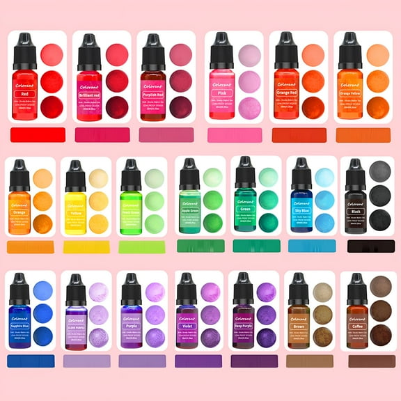 VELIMO Highly Concentrated Candle Dye, 10Ml Leakproof Aromatherapy Color Essence For Soy Wax, Paraffin And Soap Making, Vivid Pigment Liquid For DIY Craft Projects And Home Colorant