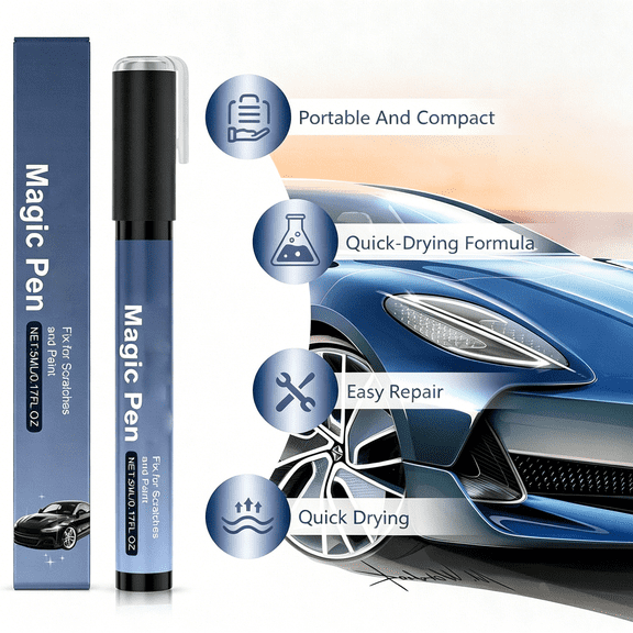 VELIMO Magic Car Scratch Removal Pen, Car Magic Scratch Removal Pen, All Cars Pens Scratches for Quick Automotive All Cars Paint Scratches Repair (2 Pcs)