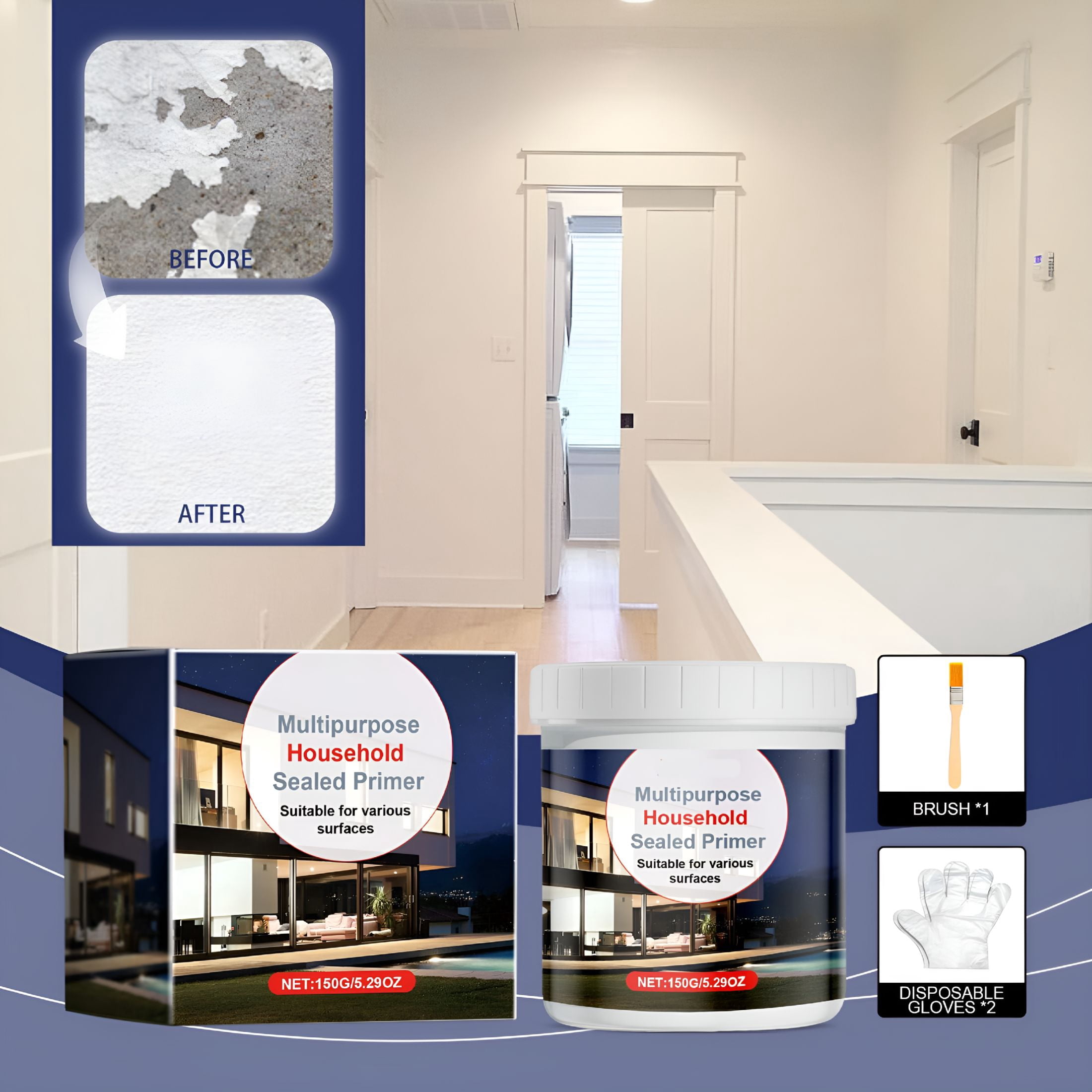 VELIMO Multi-Purpose Household Water-Based Sealing Primer - Long ...