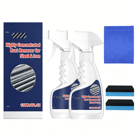 VELIMO Rust Remover Spray for Metal, Tools, Stainless Steel, Automotive Parts, Fast Acting (2pcs)