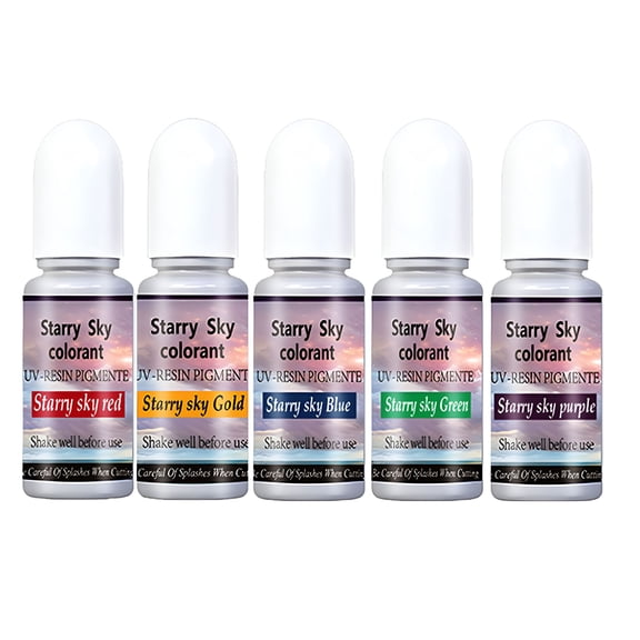 VELIMO Uv Resin Colorants Liquid Epoxy Resin Dye Epoxy Resin Colorants for Jewelry Making Paint Art Crafts 10 Ml/0.35Oz 5 Color