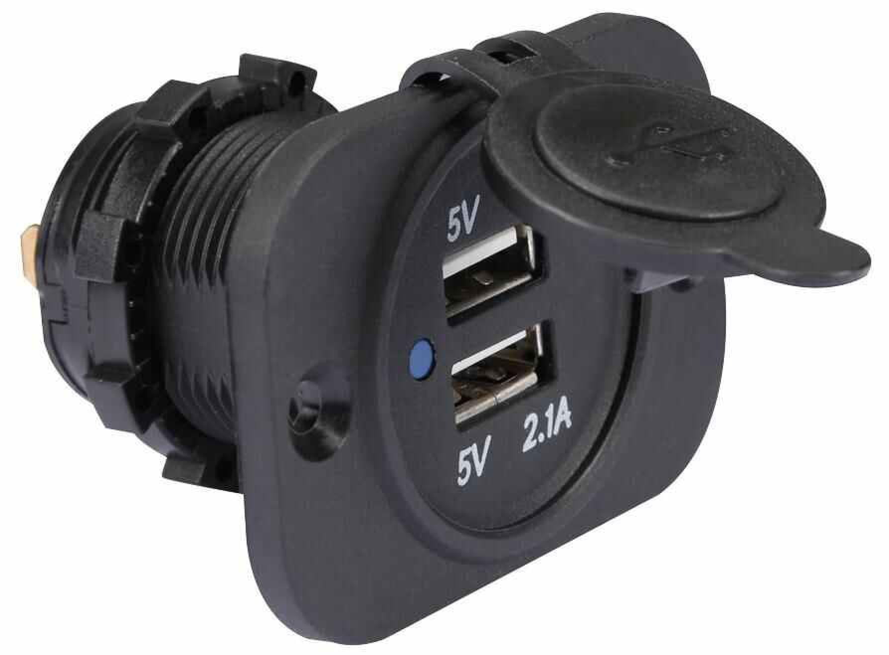 VELLEMAN SA - USB Socket, In-Car Panel Mount, 12V DC Input - Walmart.com